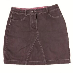 Boden Brown‎ Denim Stretch Skirt Womens size 8